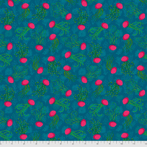 Free Spirit Odile Bailloeul MagiCountry Mini Aquatic Blue Cotton Fabric by The Yard Free Spirit Odile Bailloeul MagiCountry Mini Aquatic Blue Cotton Fabric by The Yard