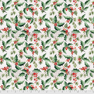 Free Spirit Tim Holtz Christmastime Jolly Holly White Cotton Fabric By The Yard Free Spirit Tim Holtz Christmastime Jolly Holly White Cotton Fabric By The Yard