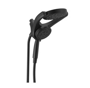 Delta 75698BL HydroRain Two-in-One 4-Spray 6" Fixed & Handheld Shower Head Matte Black