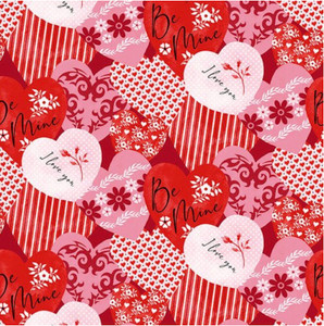 Henry Glass Be Mine Valentine Hearts Red Fabric By The Yard