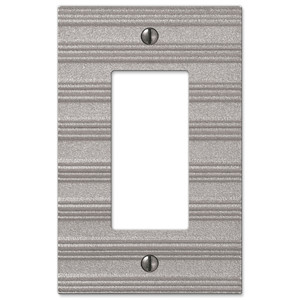 Amerelle Chemal Stripe Single GFCI Decora Wall Plate Cover Frosted Nickel Finish