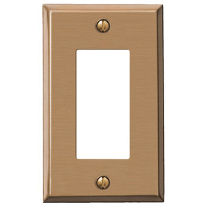Amerelle Edwardian Single GFCI Wall Plate Cover Brushed Bronze Finish