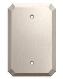 Allen + Roth Advington Satin Nickel Single Blank Wall Plate Cover