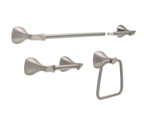 Delta Bath SAN63-BN Sandover 3 Piece Bath Set Brushed Nickel Finish