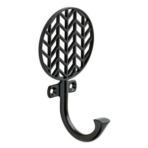 Liberty CHEVHK-FB Flat Black Chevron Single Prong Coat & Hat Hook