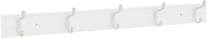 Franklin Brass 27" 5 Hook Coat/Hat Rail White w/ WhiteHooks