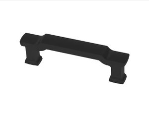 Liberty P45950C-FB 3" Scalloped Footing Cabinet Drawer Pull Matte Black Finish