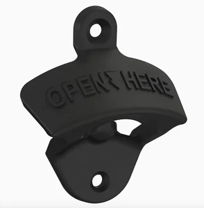 Brainerd B39745J-FB 3" Wall Mounted Bottle Opener Matte Black Finish