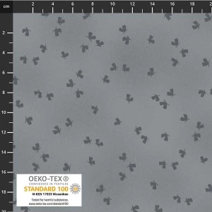 Stof European Quilting Colour Rhythm Butterfly Flowers Grey Fabric By Yd