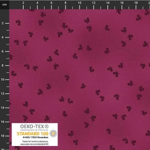 Stof European Quilting Colour Rhythm Butterfly Flowers Fuschia Fabric By Yd