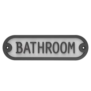 Franklin Brass HHIDPB-MB Bathroom Door Plaque Matte Black Finish