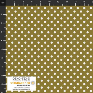 Stof European Quilting Essentials Big Dots Olive Cotton Fabric By Yd