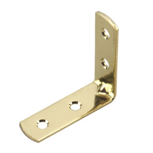 Brainerd B55515G-PB Brass Plated 1 1/2" Corner Brace Pack of 4