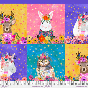 Free Spirit Mia Charro Magic Friends 24" Panel Multi Cotton Fabric By The Panel