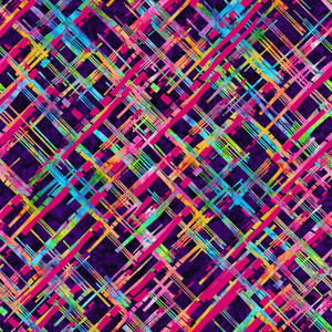 Studio E Geofetti Abstract Plaid Multi Cotton Fabric By The Yard
