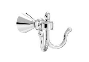 Delta Vessona Bath Double Robe Hook Polished Chrome Finish