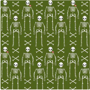 Free Spirit Cori Dantini Pretty Creepy No Bones About It Olive Fabric By Yard