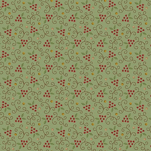 Henry Glass Scraps Of Kindness Starry Vines Aqua Green Cotton Fabric By The Yard
