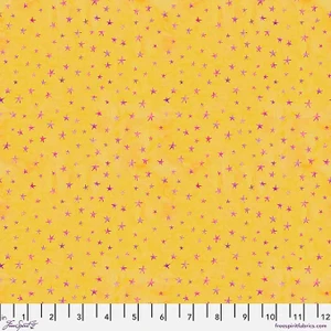 Free Spirit Mia Charro Magic Friends Magic Dust Yellow Cotton Fabric By Yard