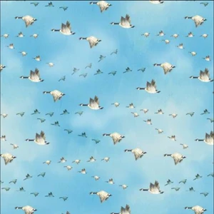Henry Glass Dockside Flying Geese Blue Cotton Fabric By Yard