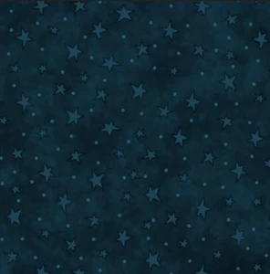 Henry Glass Starry Basics Stars Indigo Cotton Fabric By The Yard