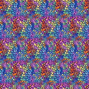 Blank Quilting Joy of Color Abstract Dots Blue Cotton Fabric By Yard