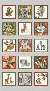 Henry Glass Our Greatest Gift Block Panel Gray Cotton Fabric By The Panel