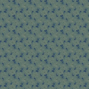 Henry Glass Willow Hollow Pears Med Blue Cotton Fabric By The Yard