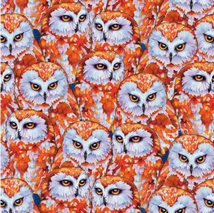 Blank Quilting Woodland Fantasy Owls Amber Cotton Fabric By The Yard