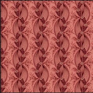Henry Glass Tarrytown Twisted Ribbon Red Cotton Fabric By The Yard