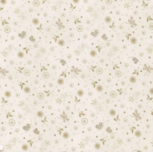 Henry Glass Linen Closet Calico Toss White Wash Cotton Fabric By The Yard