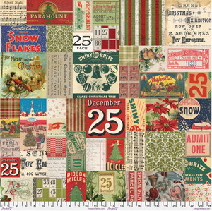 Tim Holtz Christmas Wonderland 25th Multi Cotton Flannel Fabric By Yard