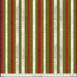 Tim Holtz Christmas Wonderland Xmas Stripe Multi Cotton Flannel Fabric By Yard