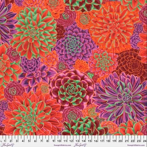 Free Spirit Philip Jacobs House Leeks Red Cotton Fabric By The Yard