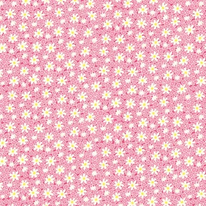 Henry Glass Nana Mae V Packed Daisies Pink Cotton Fabric By The Yard