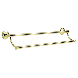 Delta OAK25-BN Oakley Bath Double Towel Bar Pollshed Brass Finish