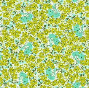 Free Spirit Tula Pink Besties Chubby Cheeks Clover Cotton Fabric By Yard