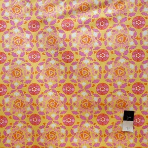 Dena Designs LIDF001 Sunshine Circle Yellow Linen Fabric By Yard