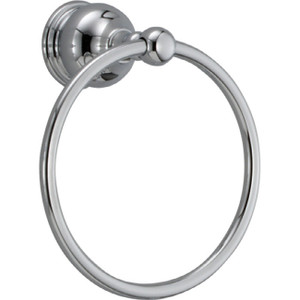 74046 Traditional Bath Towel Ring Chrome Finish