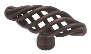 PN0528-VBR-C  2" Birdcage Cabinet Drawer Knob Pull Venetian Bronze