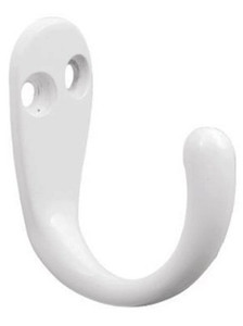 B46110J-W Single Prong Hook White Finish B46110J-W Single Prong Hook White Finish
