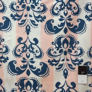 Annette Tatum RAAT002 Classica Scroll Peacock RAYON Fabric By Yard