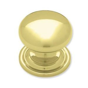 P26050C-PL-C  Solid Brass 1"  Cabinet Drawer Knob