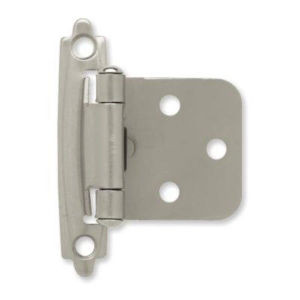 H0103BL-SN Satin NIckel Self Closing Overlay HInge 10 Pack