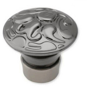 P32219C-BC 1 1/2" Black Chrome & Satin Nickel Scroll Knob Drawer Pull