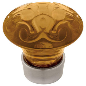 P31219C-AMB Amber Acrylic Satin Nickel Scroll Knob Drawer Pull