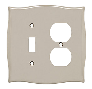 144047 Lyla Vintage Nickel Single Switch Single Duplex Outlet Cover Plate 144047 Lyla Vintage Nickel Single Switch Single Duplex Outlet Cover Plate