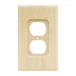 64667 Unfinished Wood Single Duplex Cover Wall Plate 6 Pack