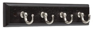 139631 9" Black & Nickel 4 Hook Key Tidy 139631 9" Black & Nickel 4 Hook Key Tidy