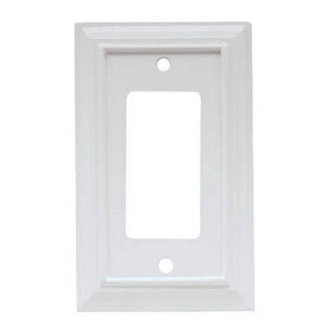 Hampton Bay W10768-W White Architect Single GFCI Decora Cover Hampton Bay W10768-W White Architect Single GFCI Decora Cover
